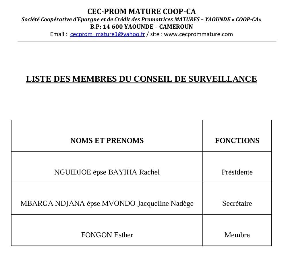 liste membres conseil de surveillance